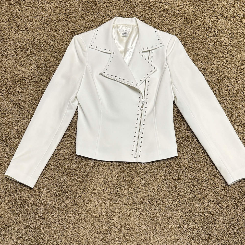 Cache Ivory Studded Suit Jacket